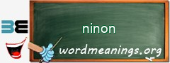 WordMeaning blackboard for ninon
